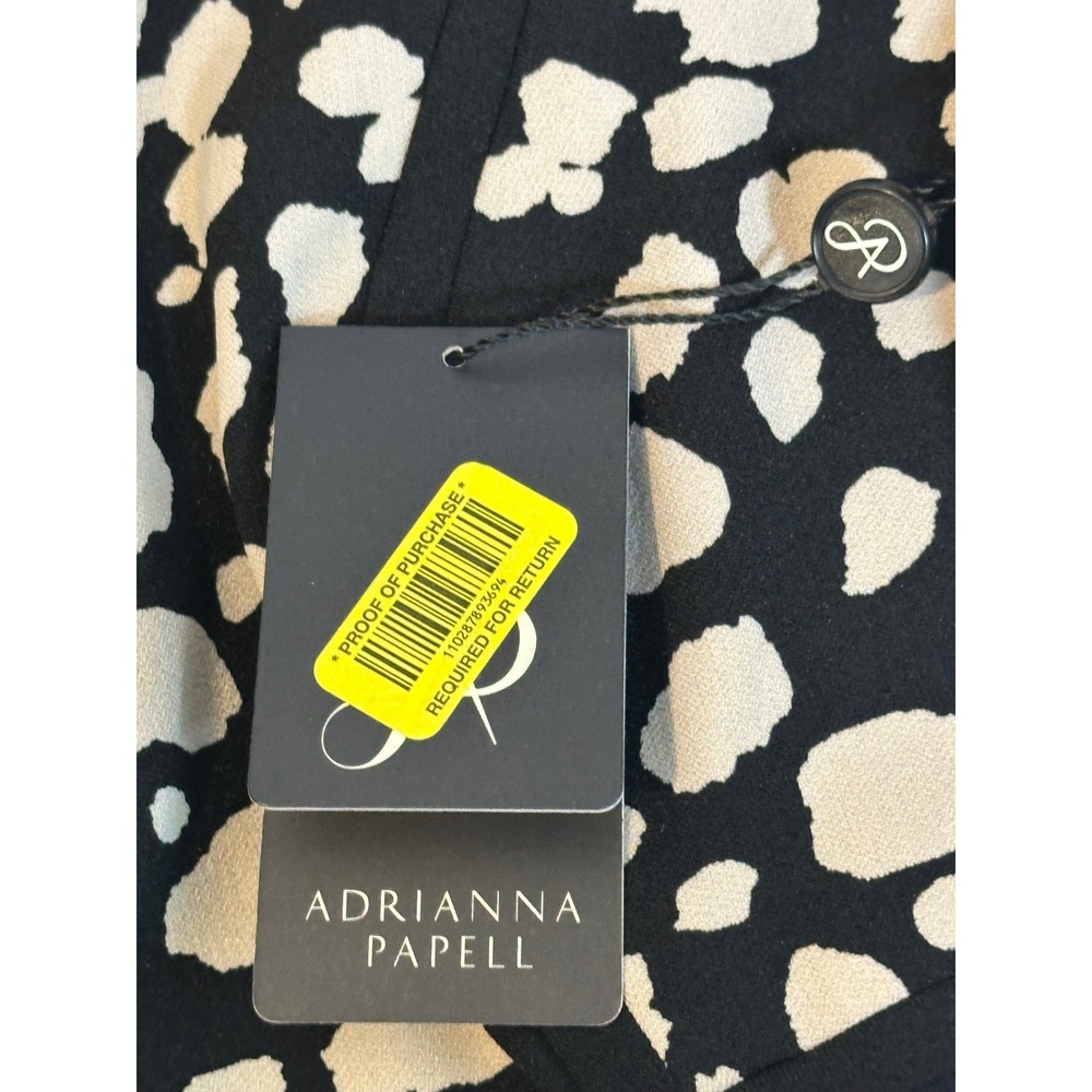 NWT, Adrianna Papell Womens Black White Pebble Print Sheath Dress - Picture 5 of 7
